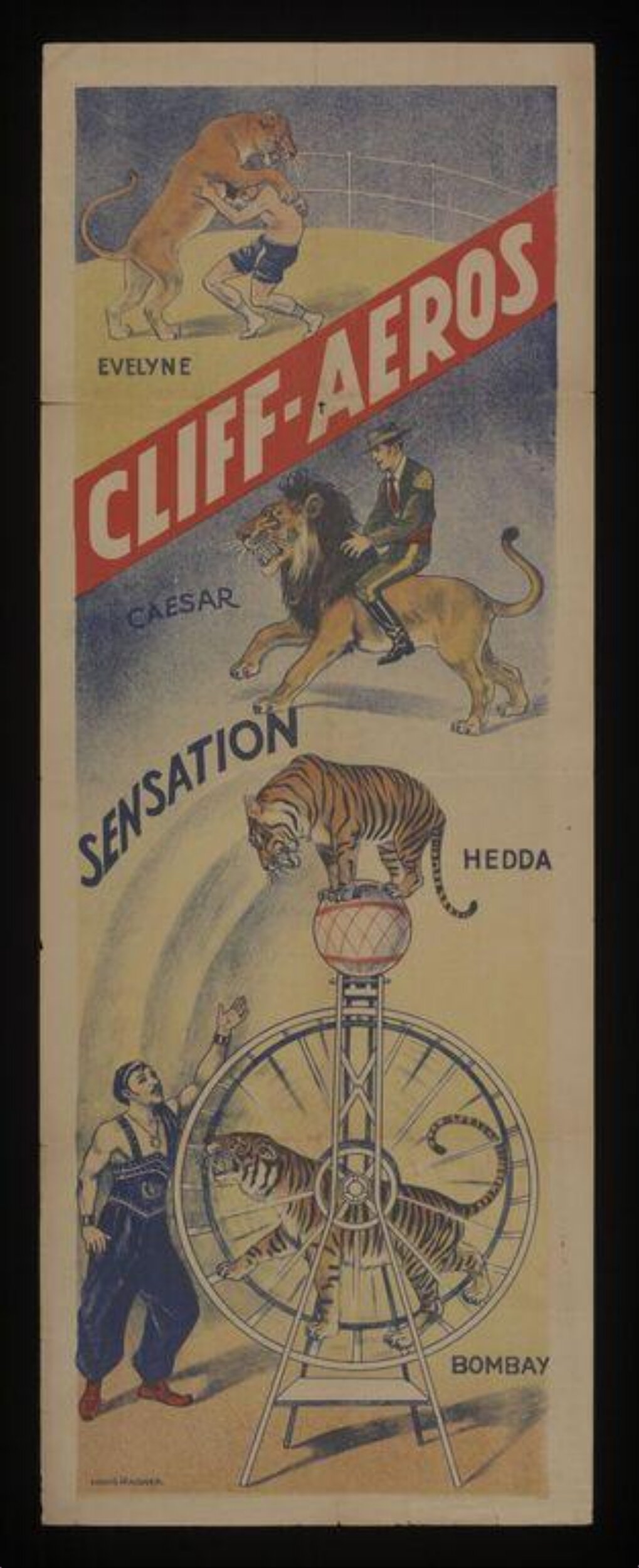 Vintage Cliff-Aeros Circus Poster