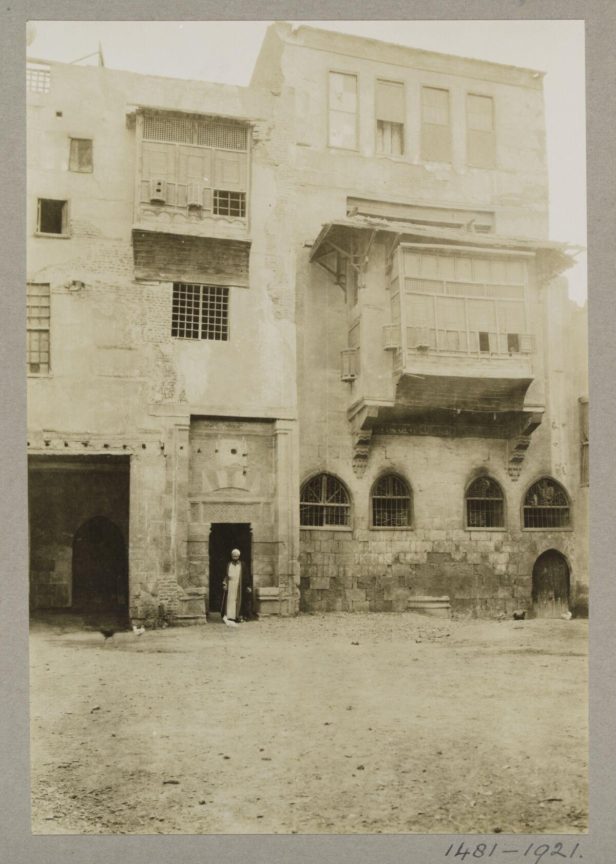 Vintage Historic Egyptian Building Facade