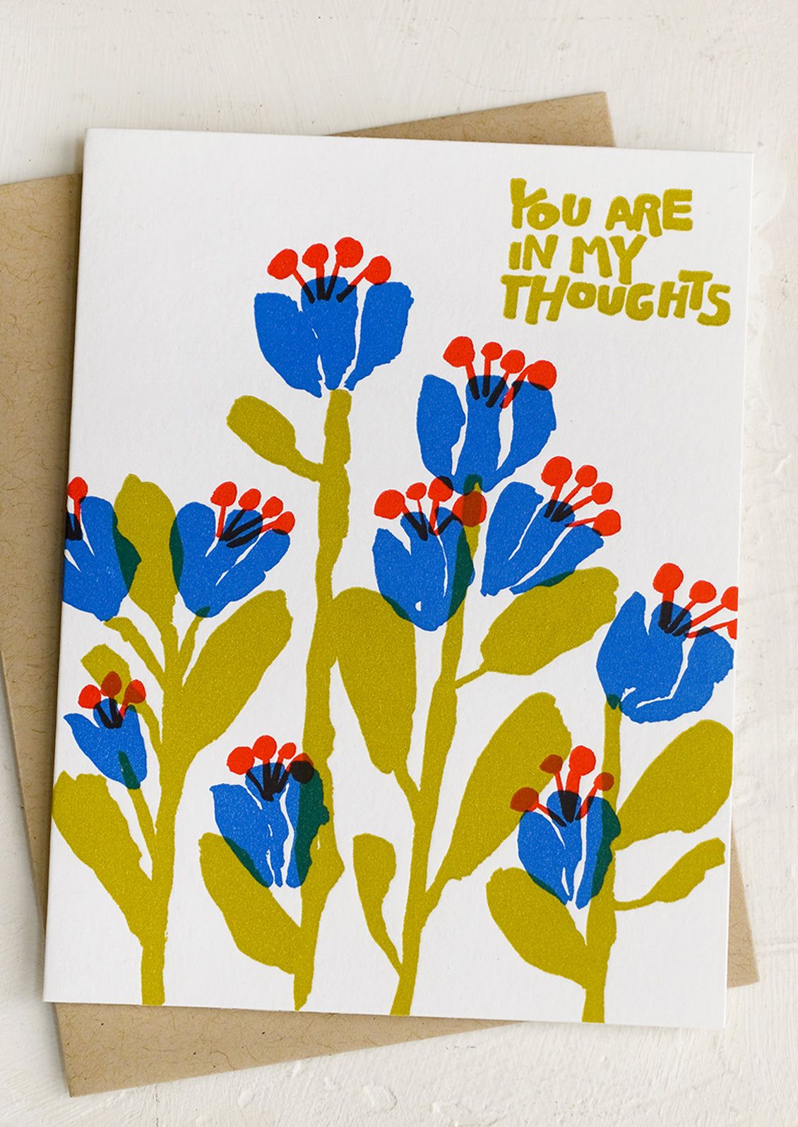 Floral 'You Are In My Thoughts' Greeting Card