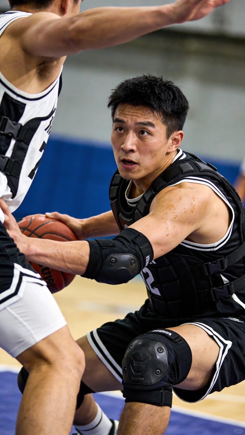 Basketball Player Dribbling In Game