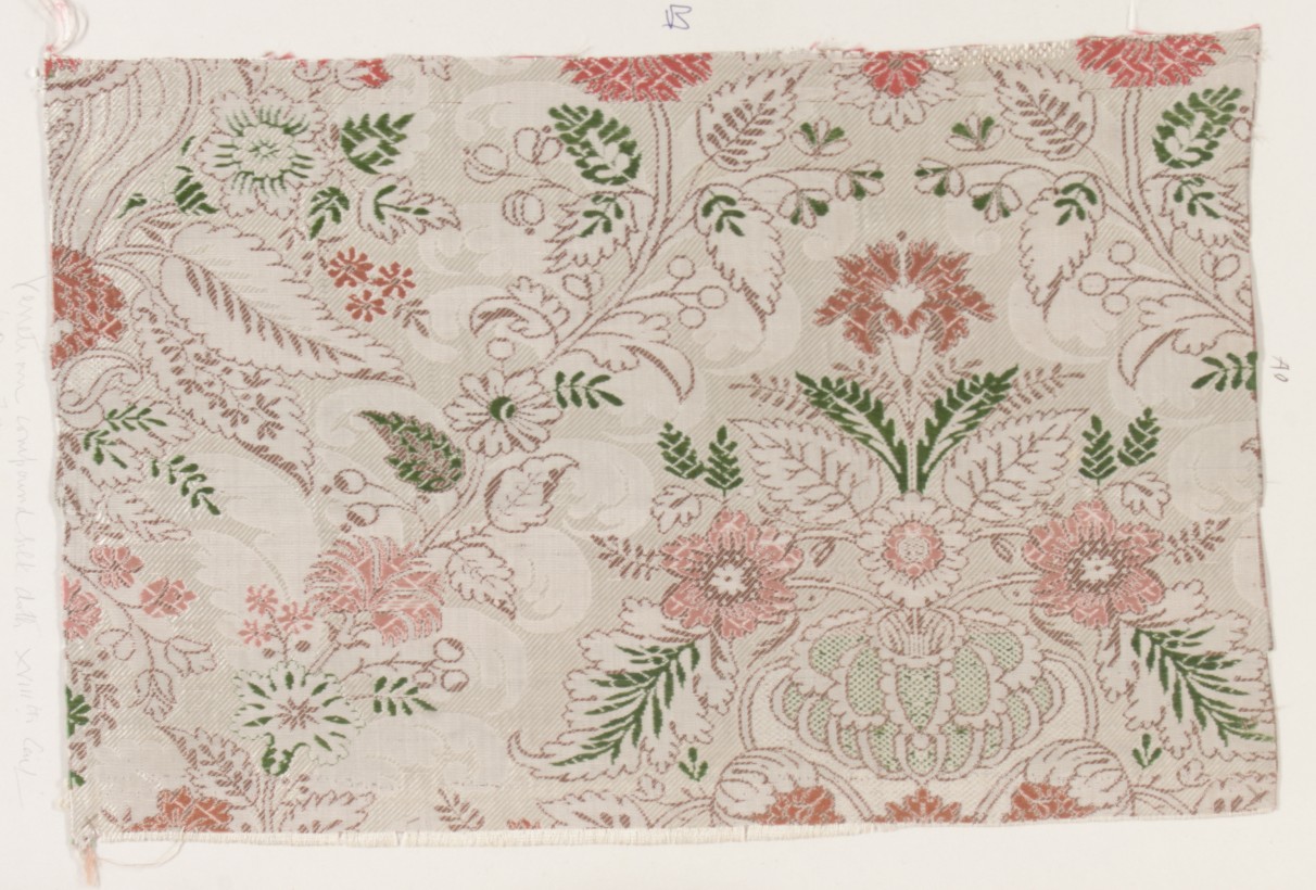 Vintage Floral Pattern Textile Sample