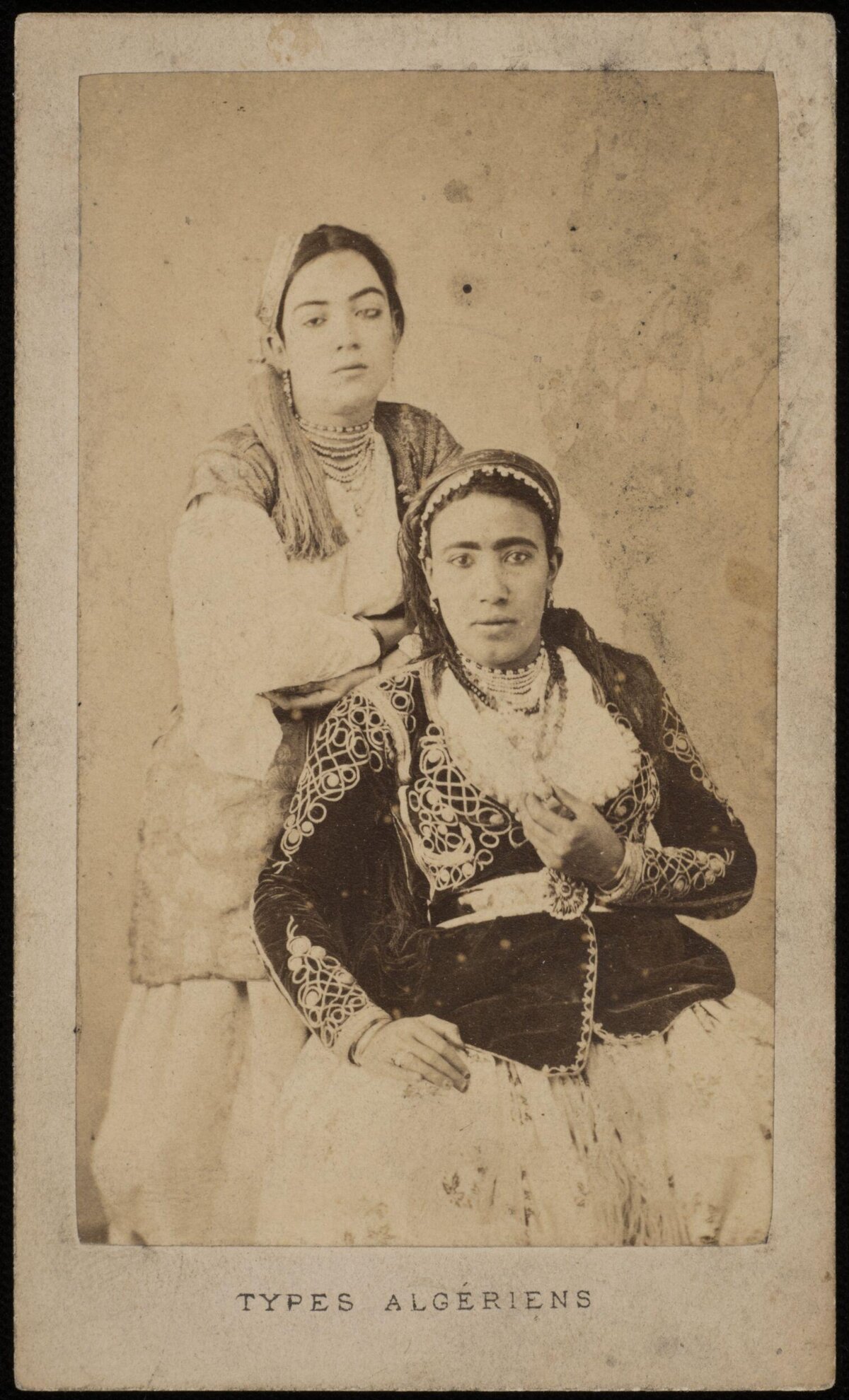 Vintage Portrait of Two Algerian Women