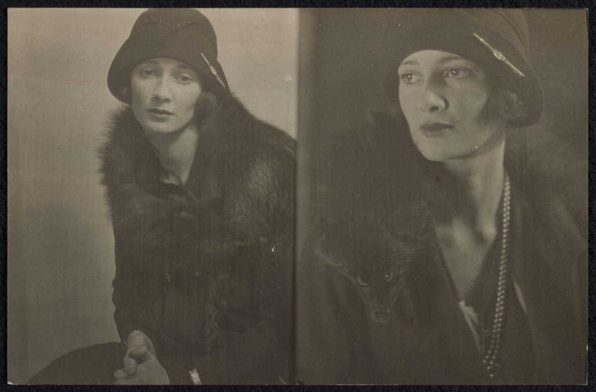 Two Vintage Portraits of a Woman