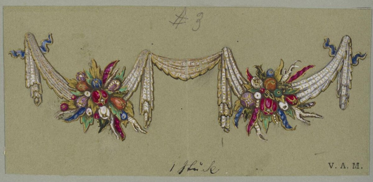 Jeweled Garland Design Sketch