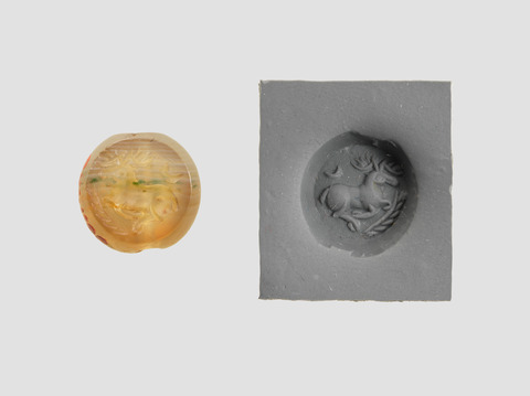 Ancient Deer Carved Seal and Impression Mold