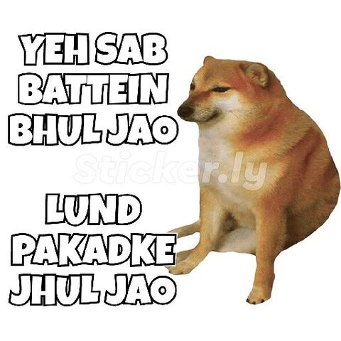 Cheems Shiba Inu Hindi Meme