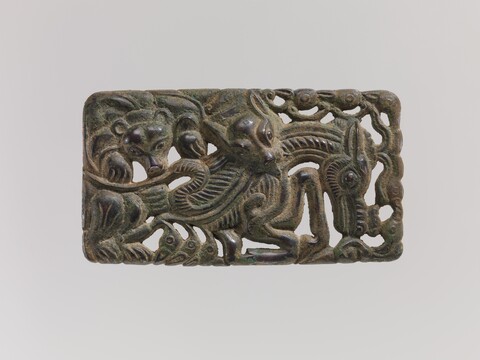 Bronze Openwork Animal Pattern Plaque