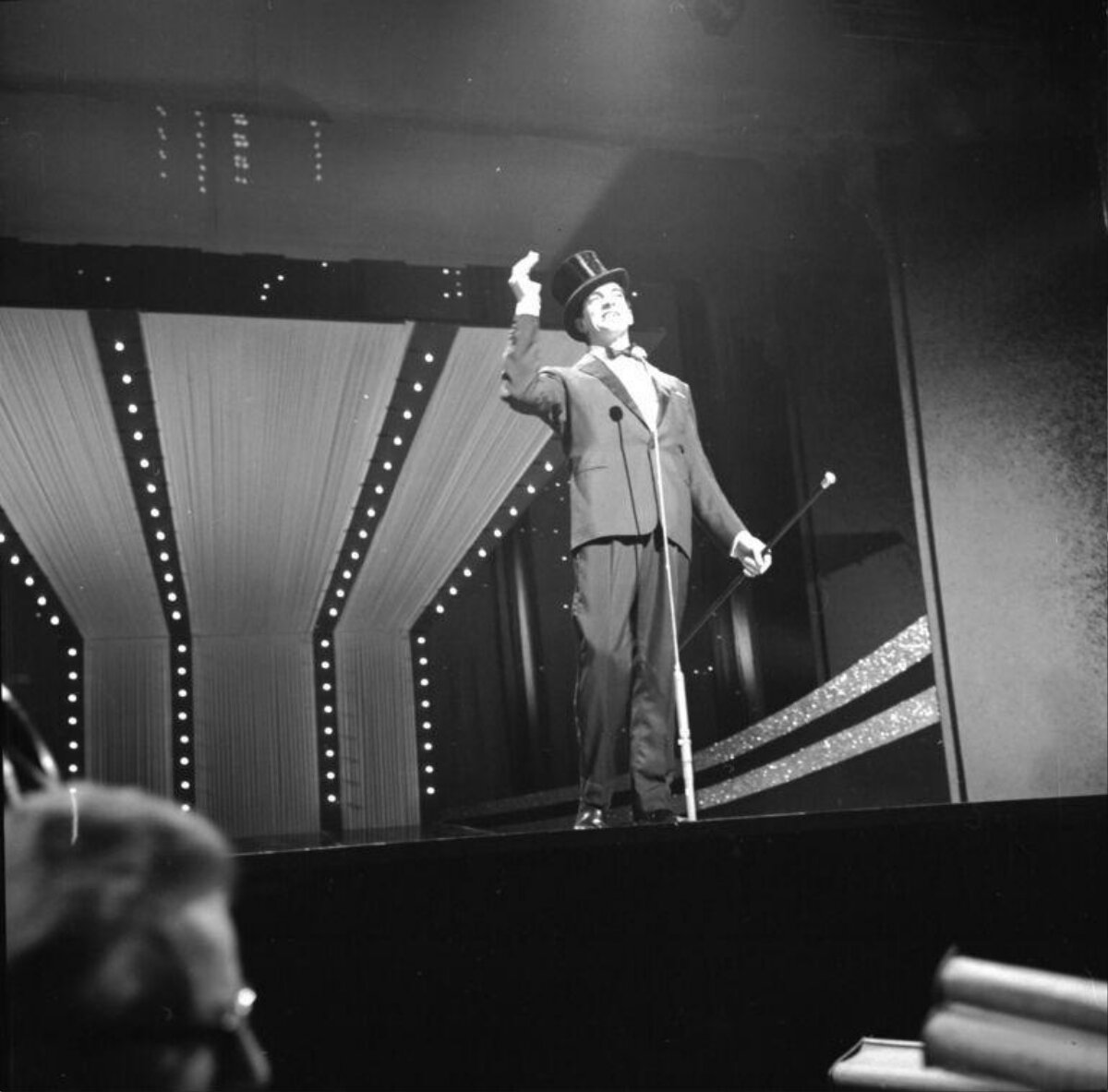 Vintage Performer on Theater Stage