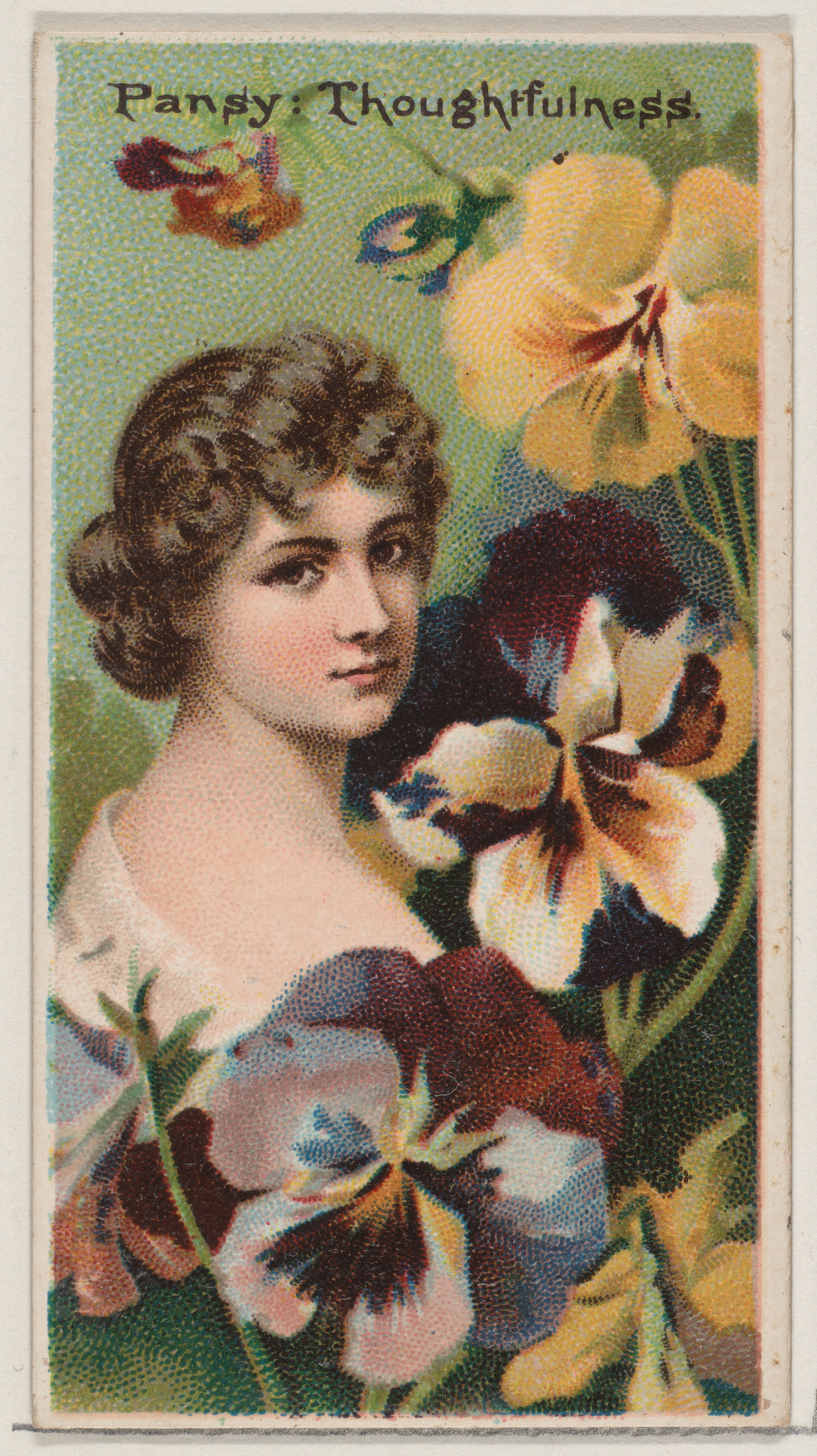 Vintage Pansy Thoughtfulness Art Card