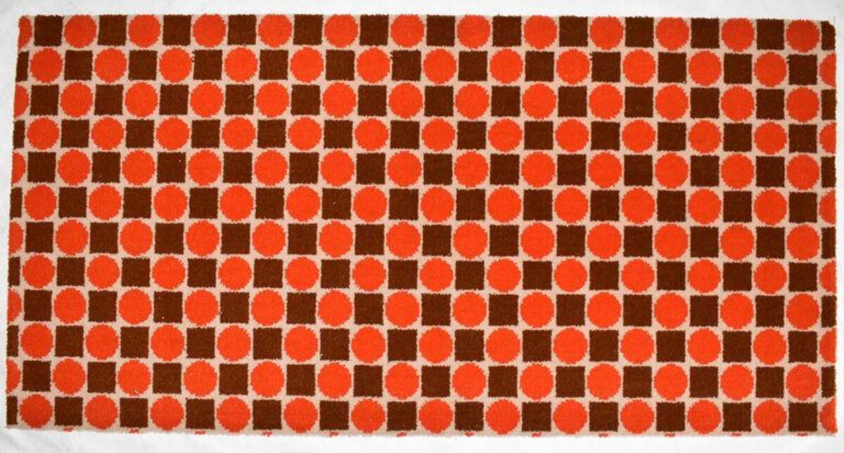 Red and Brown Checkered Dot Pattern