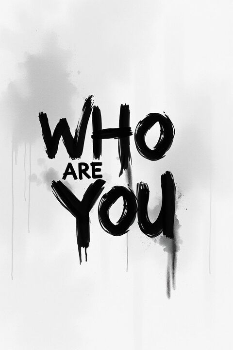 Who Are You Ink Text Art