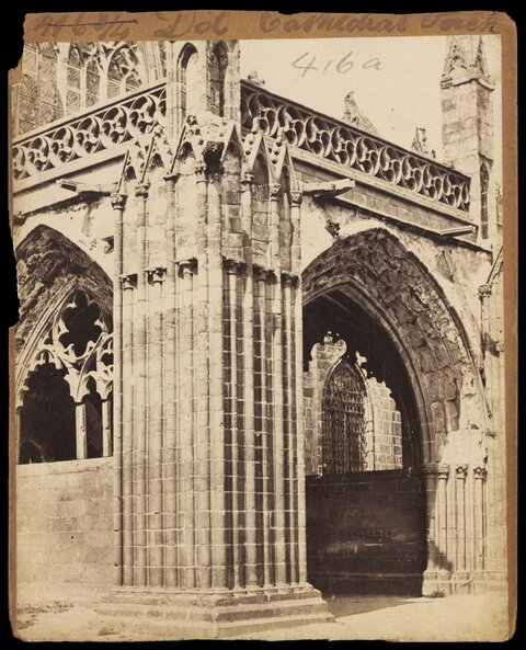 Antique Photo of Dol Cathedral Porch