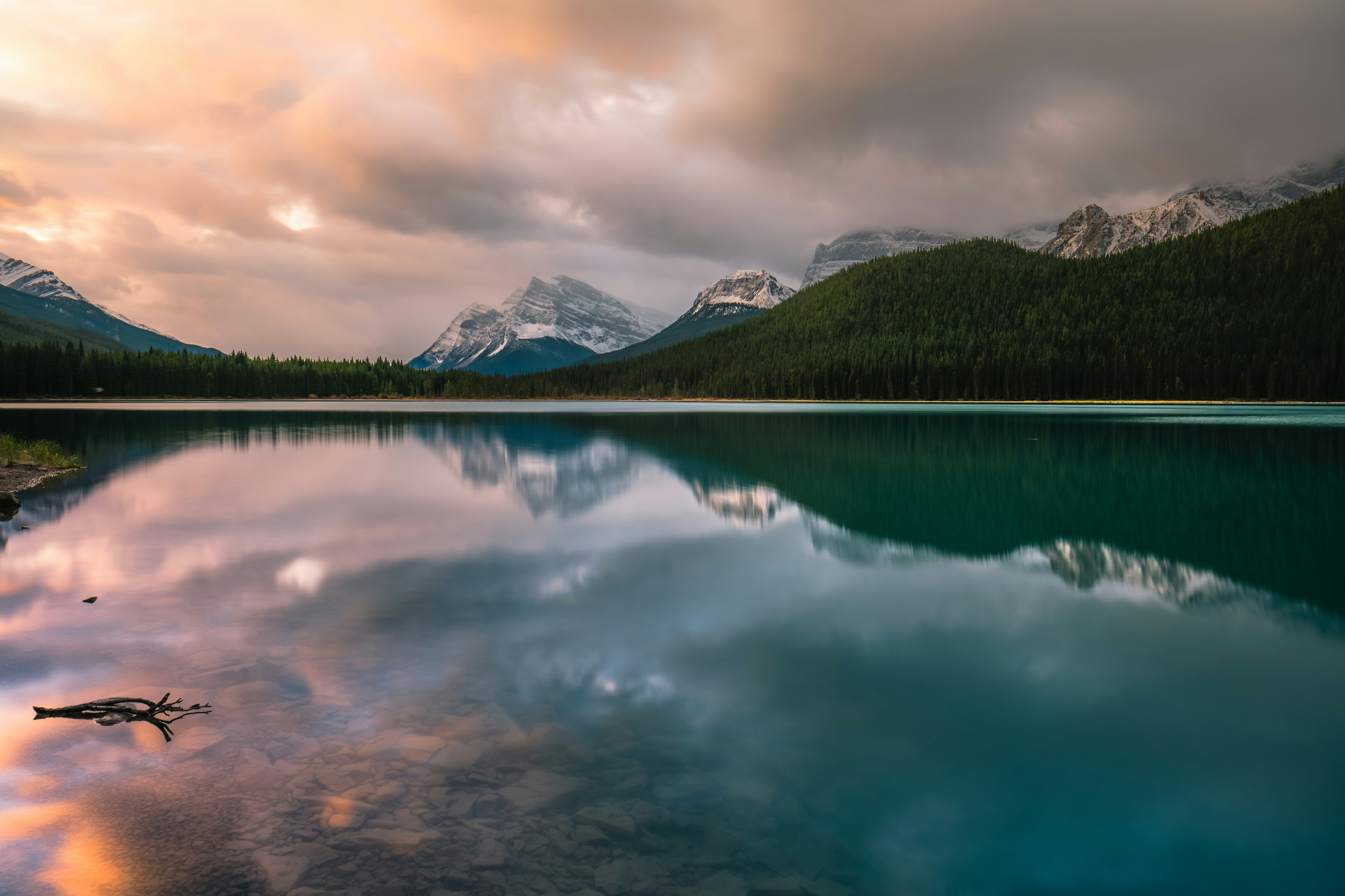 Mountain Lake Reflections at Dawn