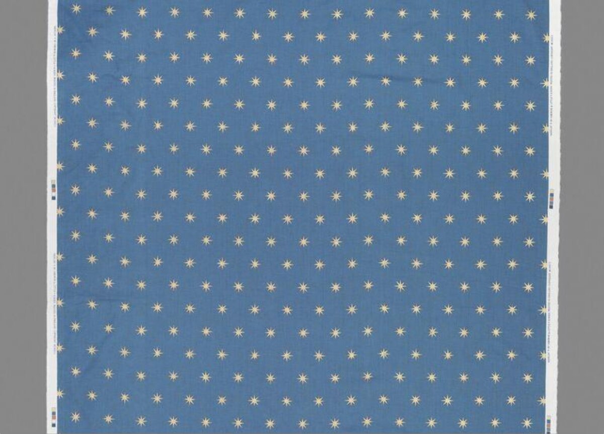 Blue Star Pattern Fabric