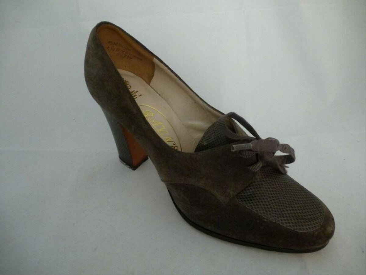 Brown Suede High Heel Pump