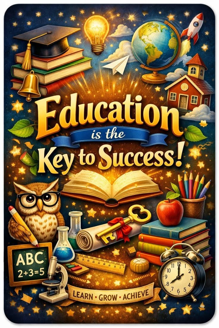 Education is the Key to Success Poster