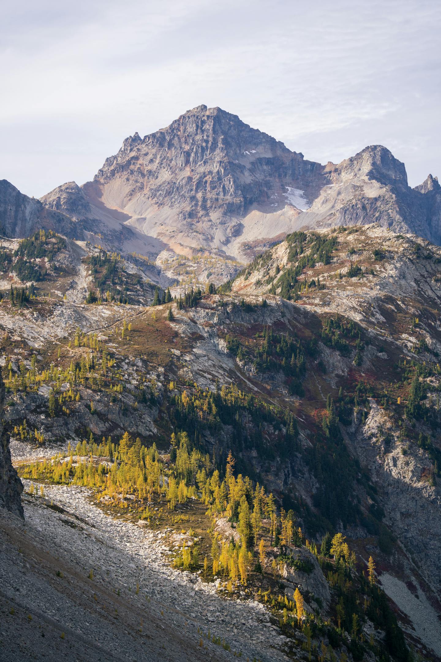 Autumn Alpine Mountain Landscape — Backgrounds