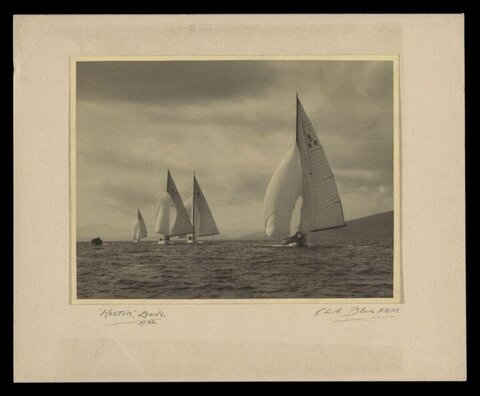 Vintage Sailboat Race at Sea