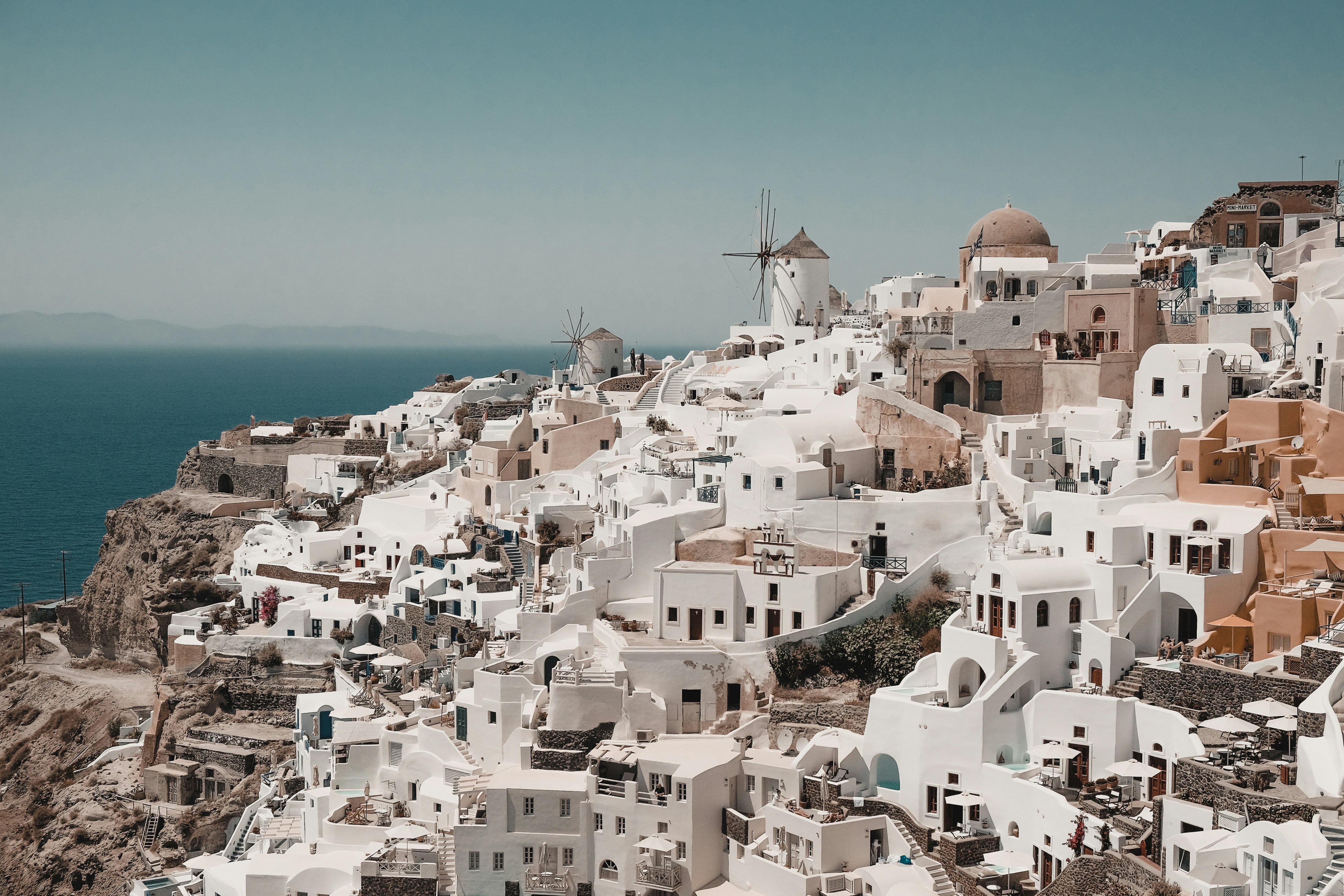 Santorini Cliffside Coastal Town