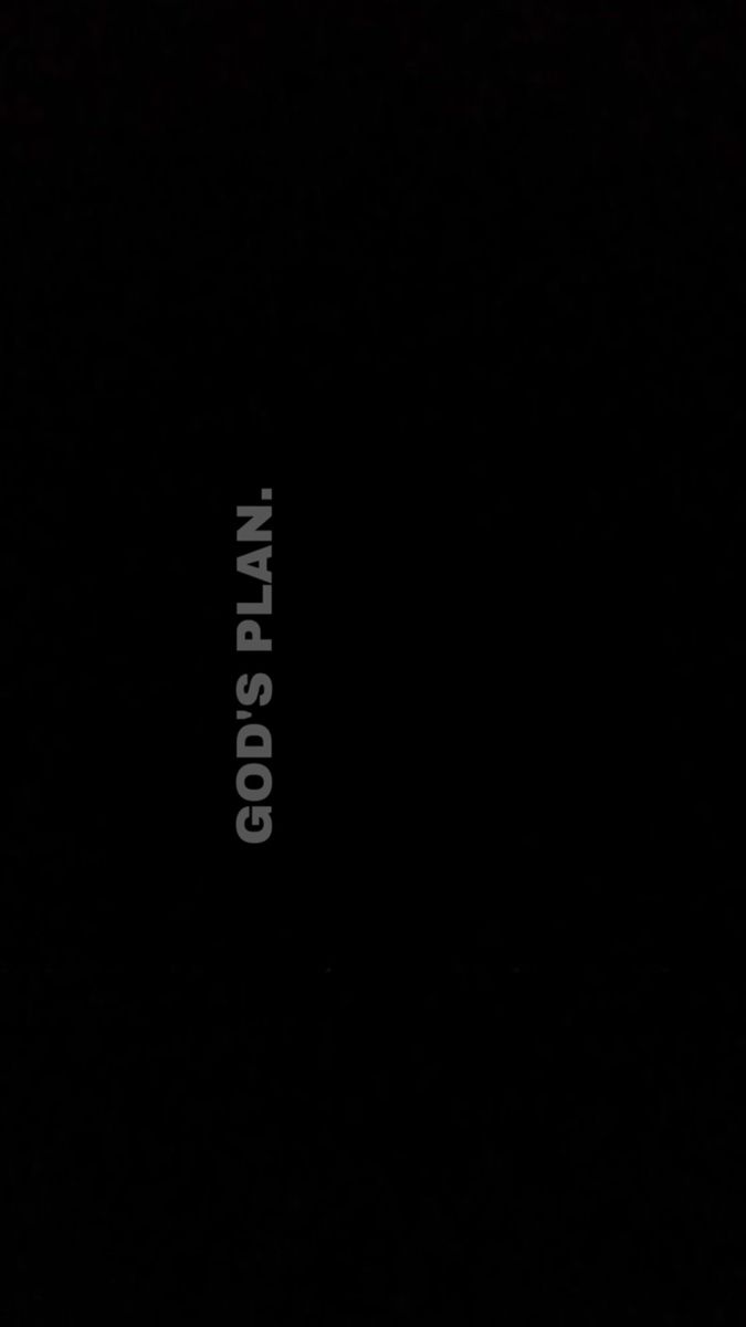God's Plan Text on Black Background