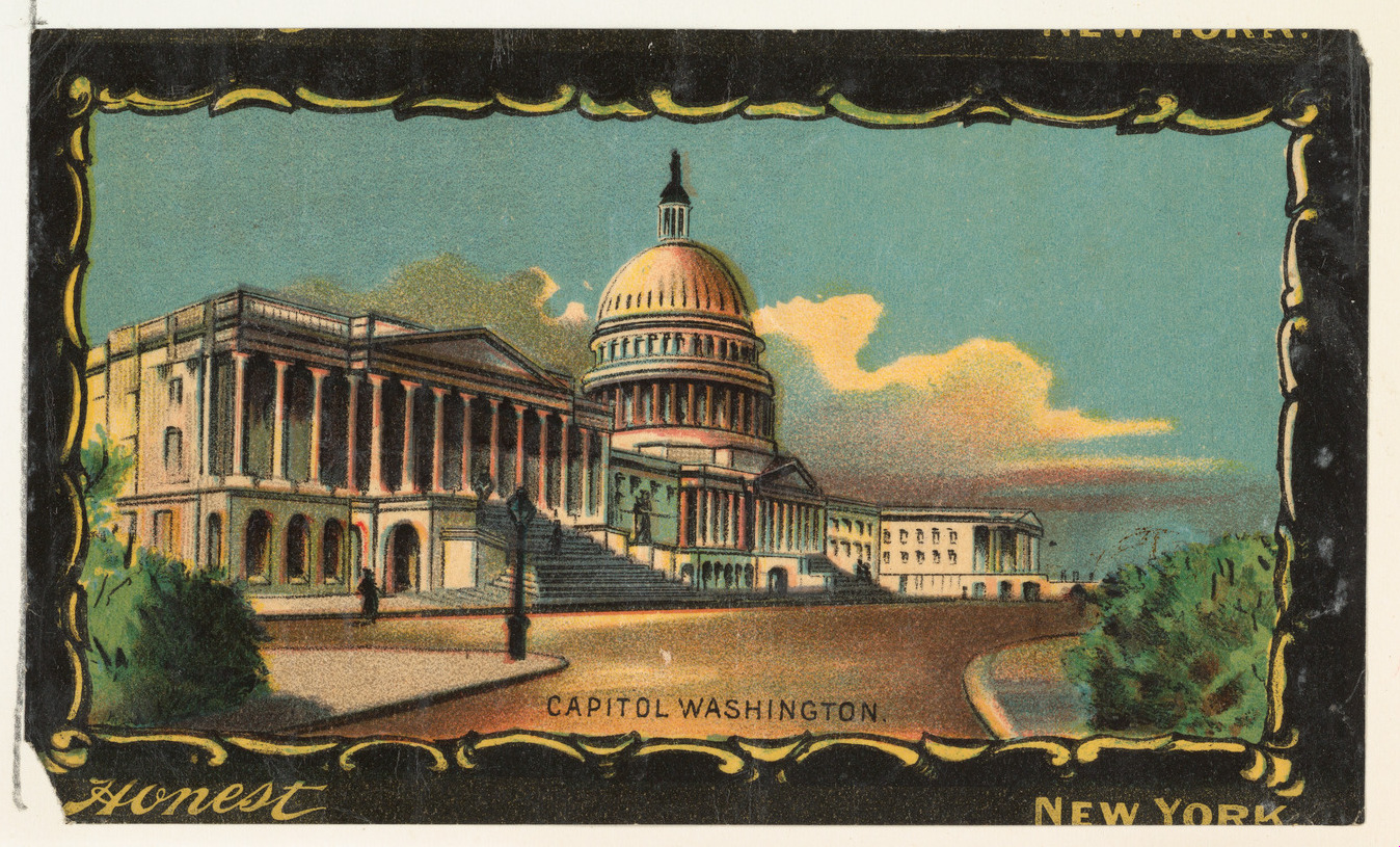 Vintage Capitol Washington Illustration