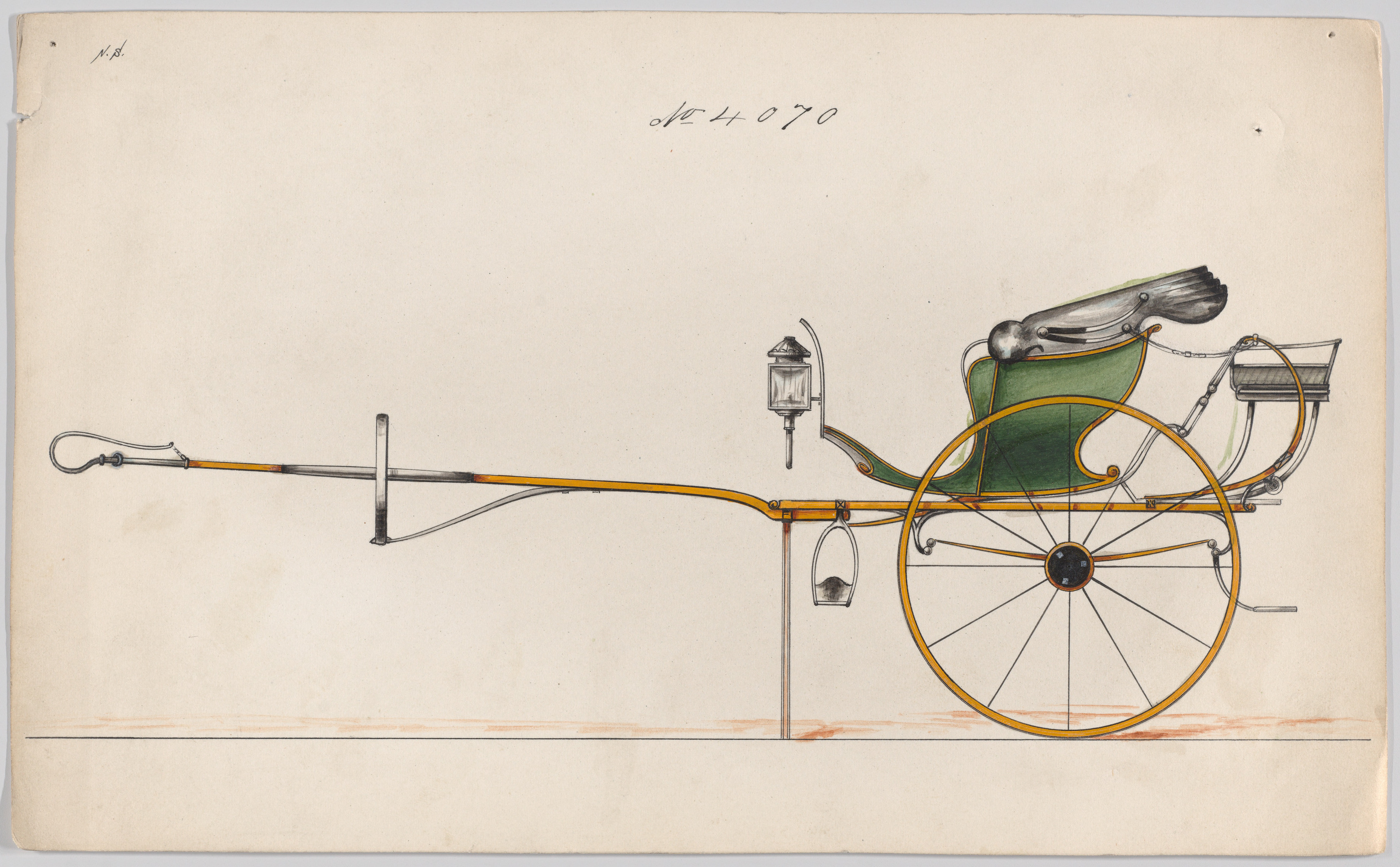 Vintage Horse Carriage Design Sketch
