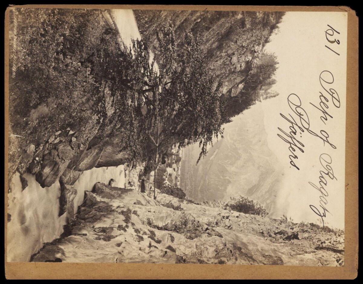 Vintage View of Ragaz Waterfall
