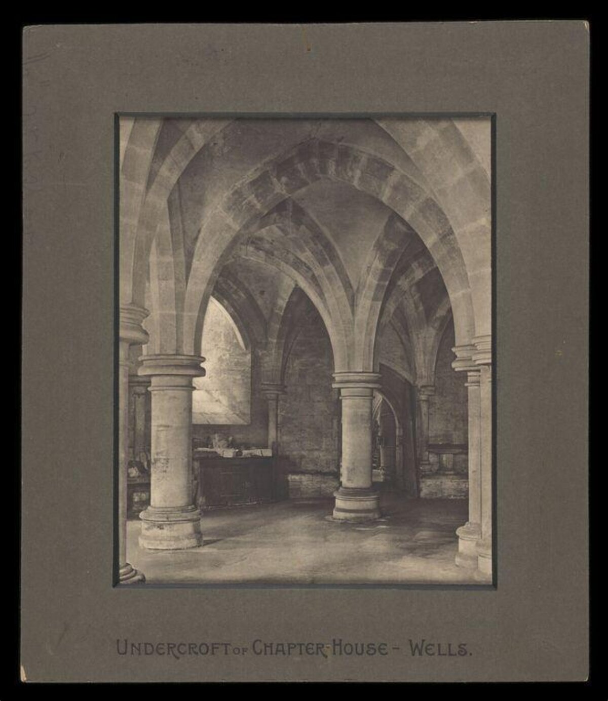 Undercroft of Chapter House Wells