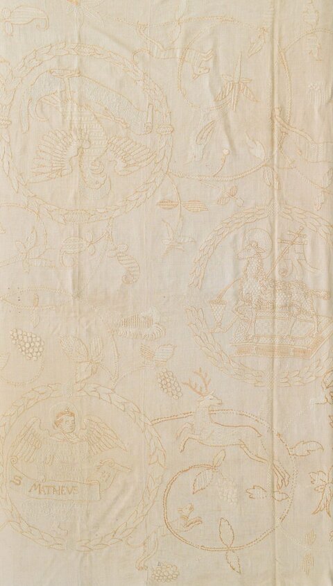 Religious Christian Embroidered Textile