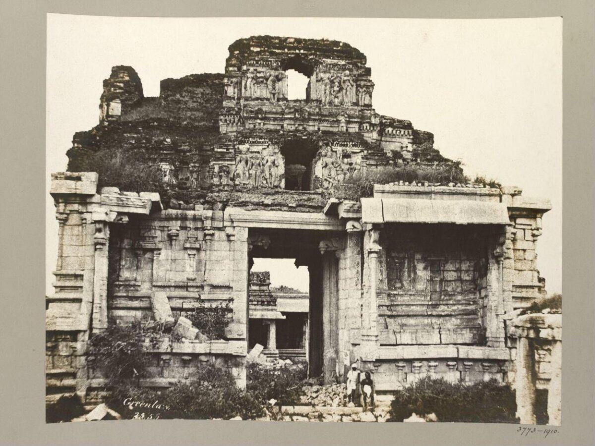 Vintage View of Ancient Temple Ruins