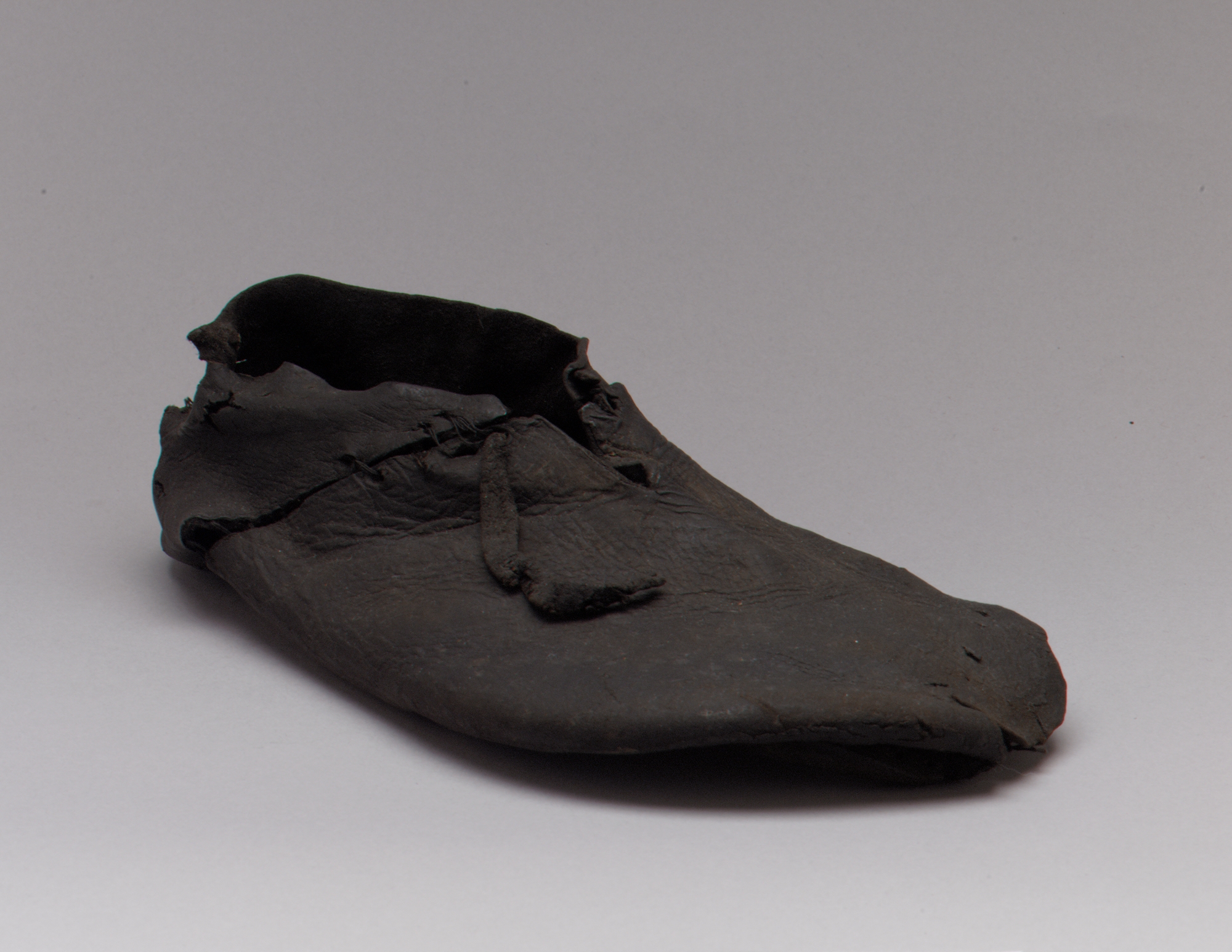 Ancient Preserved Black Leather Shoe