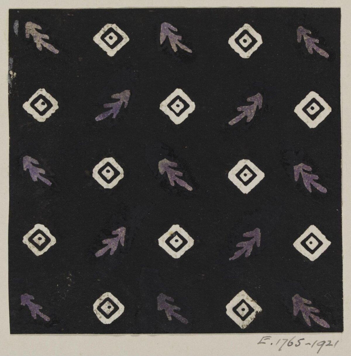 Geometric Arrow and Diamond Textile Pattern