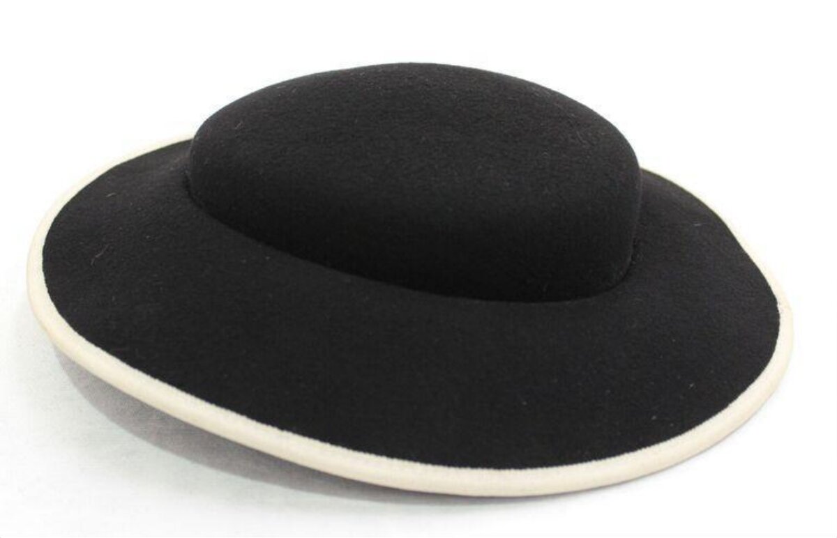 Black Wide Brim Wool Hat