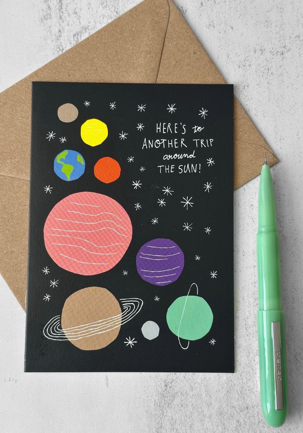 Space Themed Birthday Greeting Card