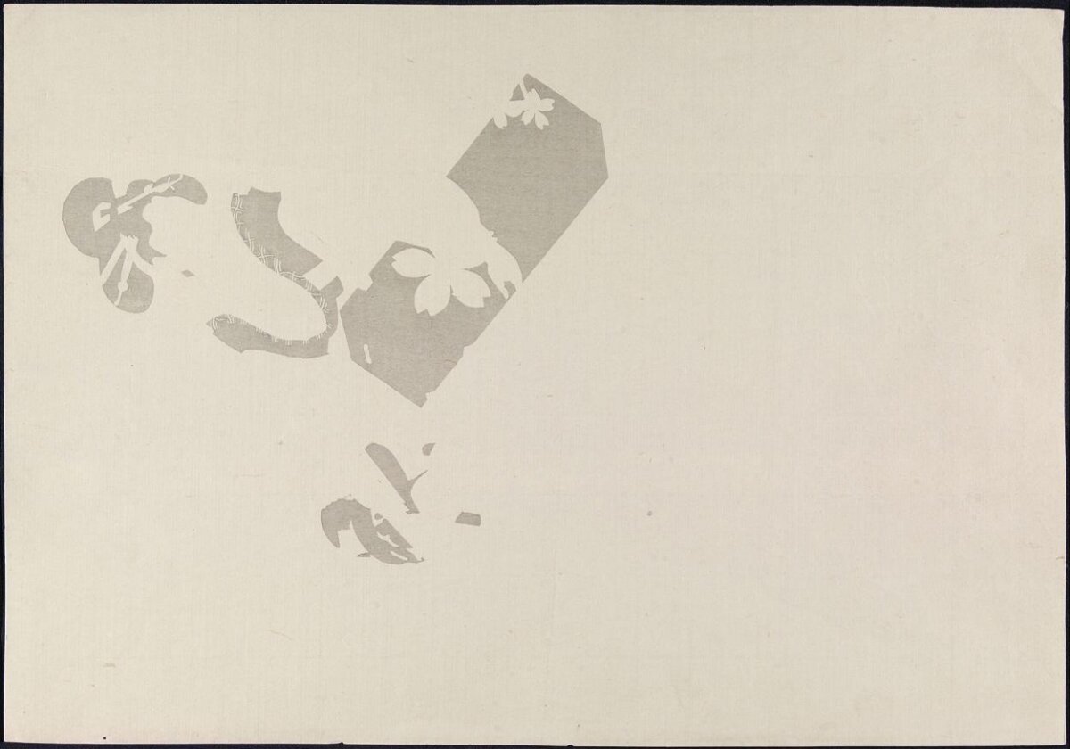 Cherry Blossom Paper Stencil Art — White Backgrounds