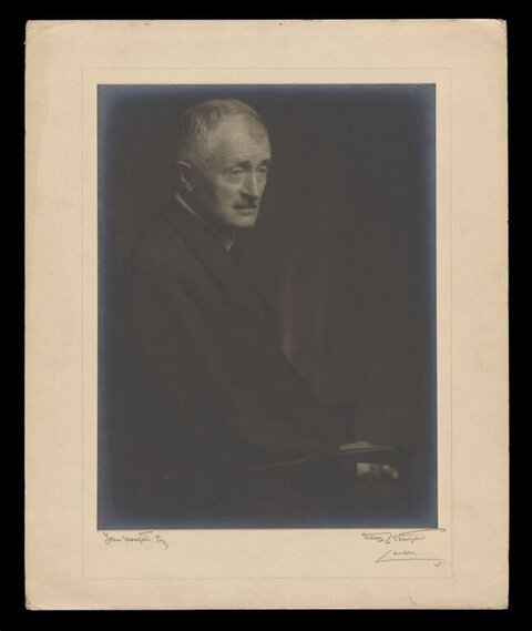 Signed Vintage Portrait of Older Man