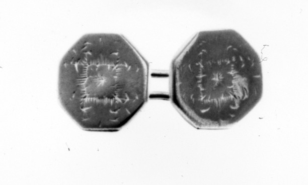 Vintage Engraved Octagonal Cufflinks