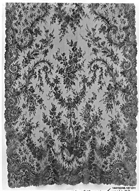 Antique Floral Patterned Textile
