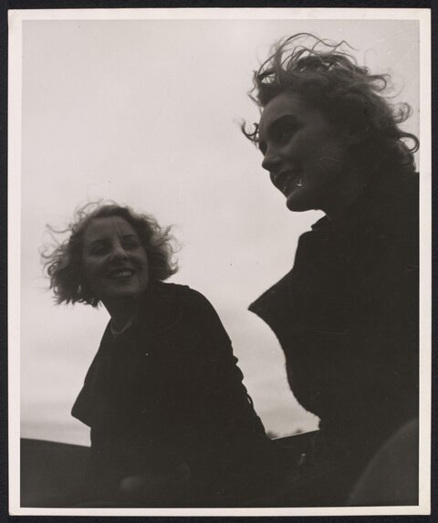 Vintage Portrait of Two Smiling Women
