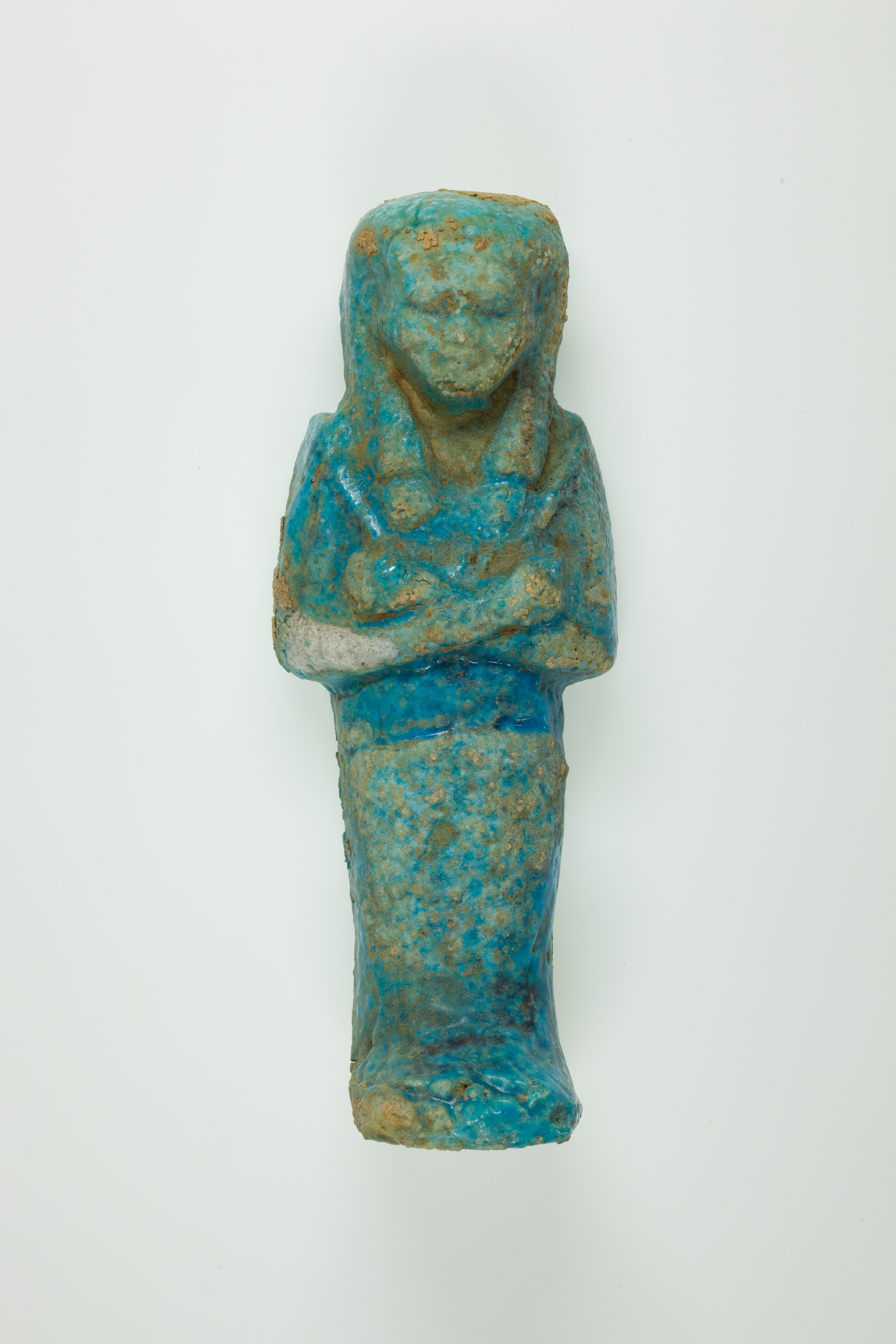 Ancient Egyptian Blue Shabti Figurine