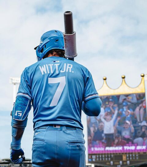 Witt Jr. #7 Baseball Player Back View