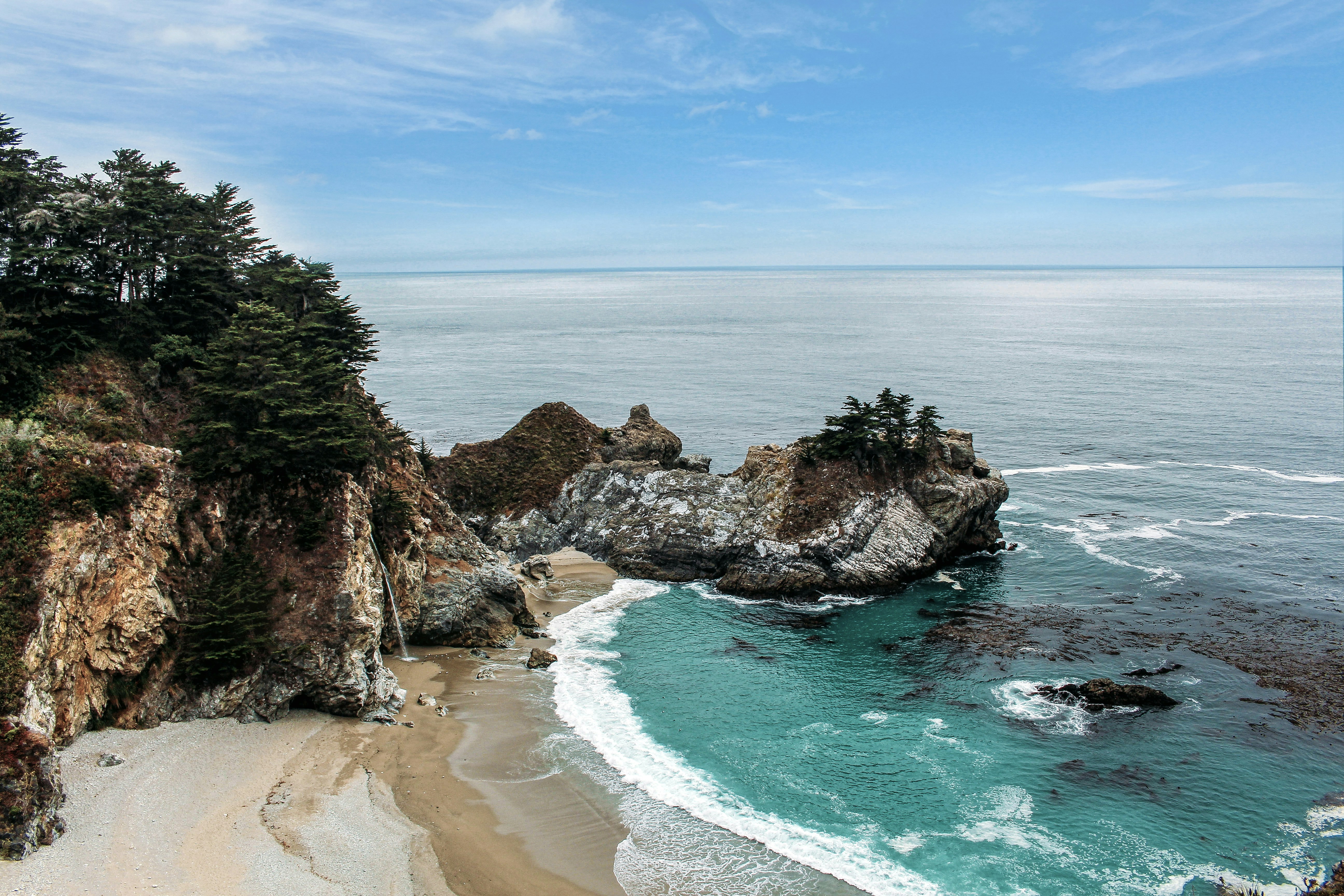 Coastal Waterfall Cove Beach