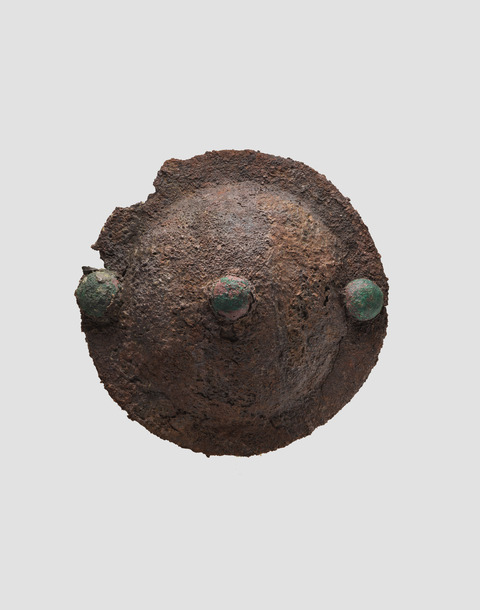 Ancient Corroded Iron Helmet