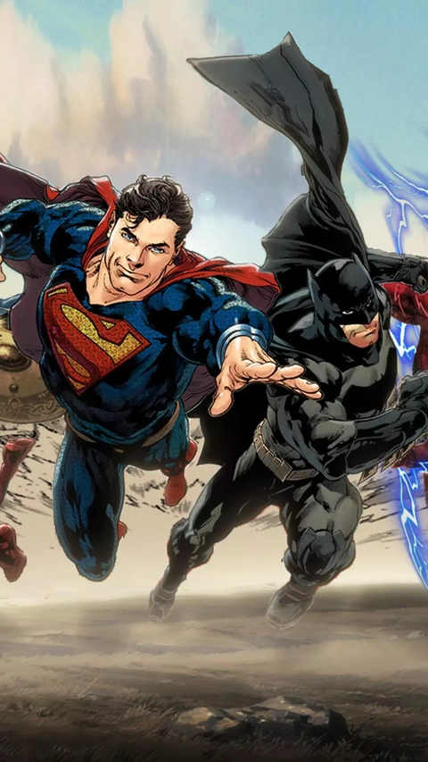 Superman and Batman Comic Art