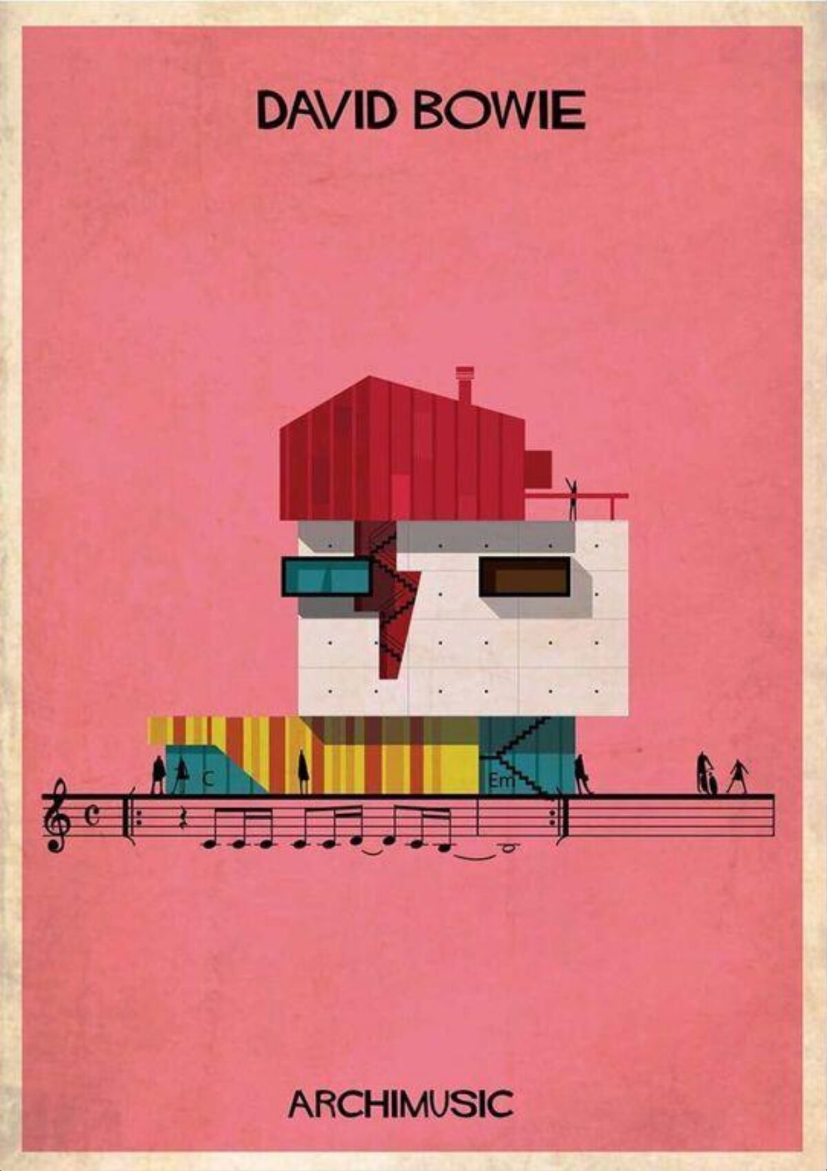David Bowie Archimusic Art Poster