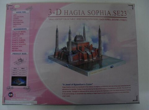 3D Hagia Sophia Paper Model Packaging