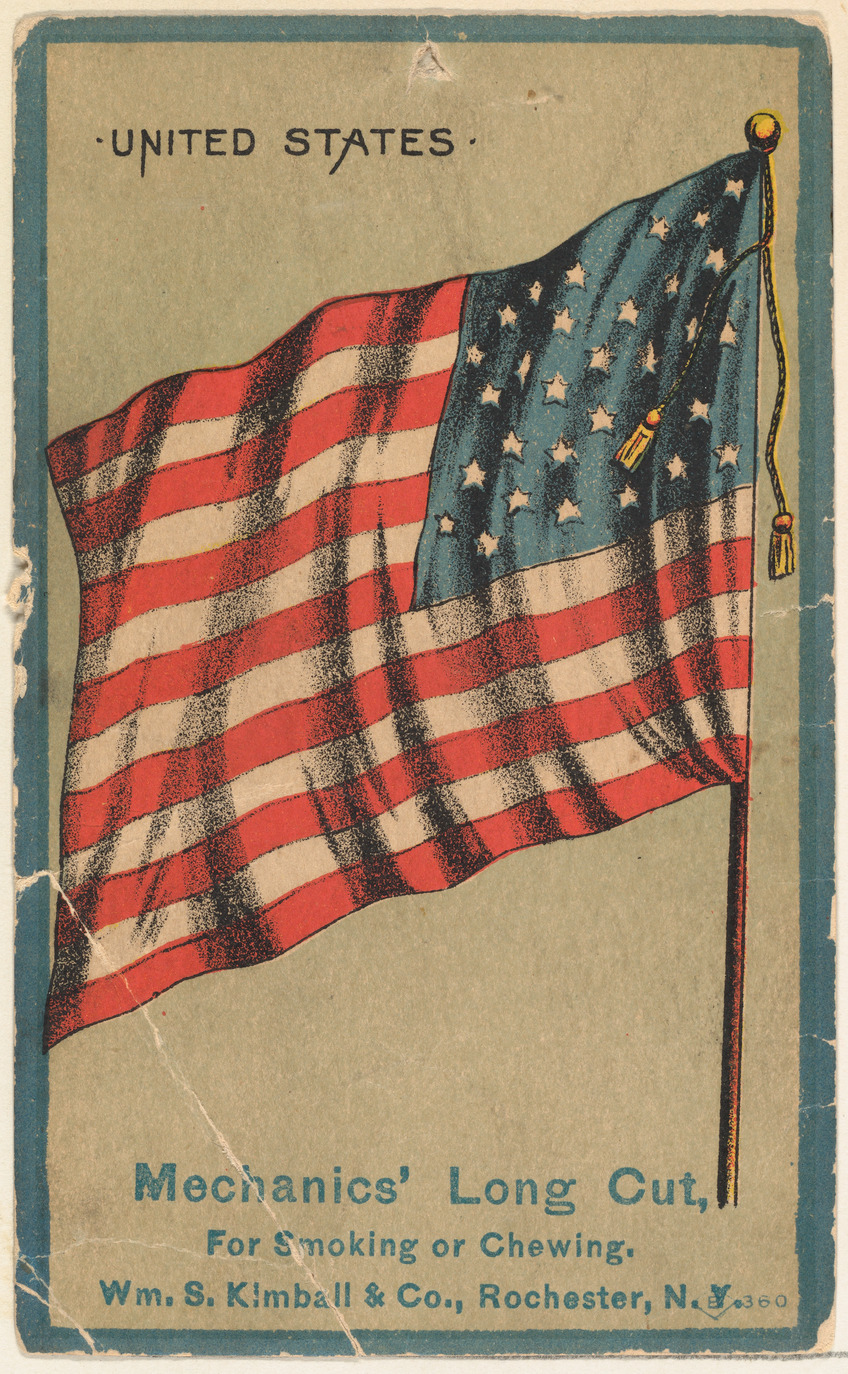 Vintage United States Flag Tobacco Card