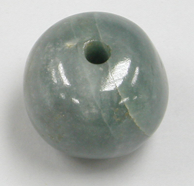 Blue-Green Drilled Stone Bead