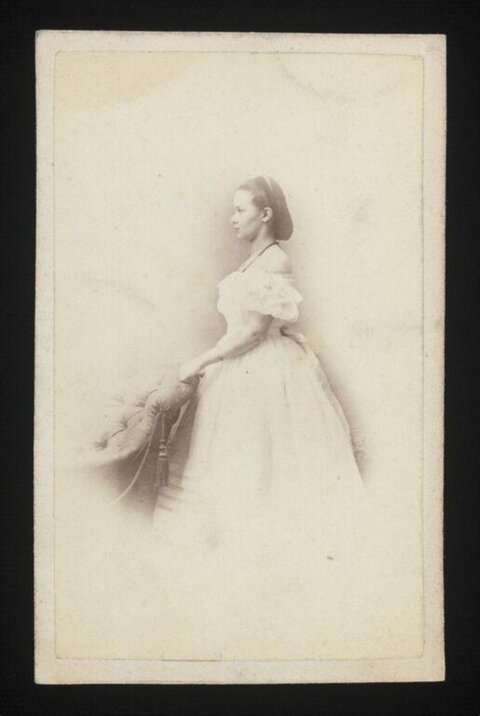 Vintage Profile Portrait of Victorian Woman