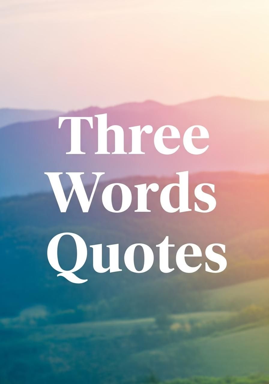 Three Words Quotes on Mountain Landscape